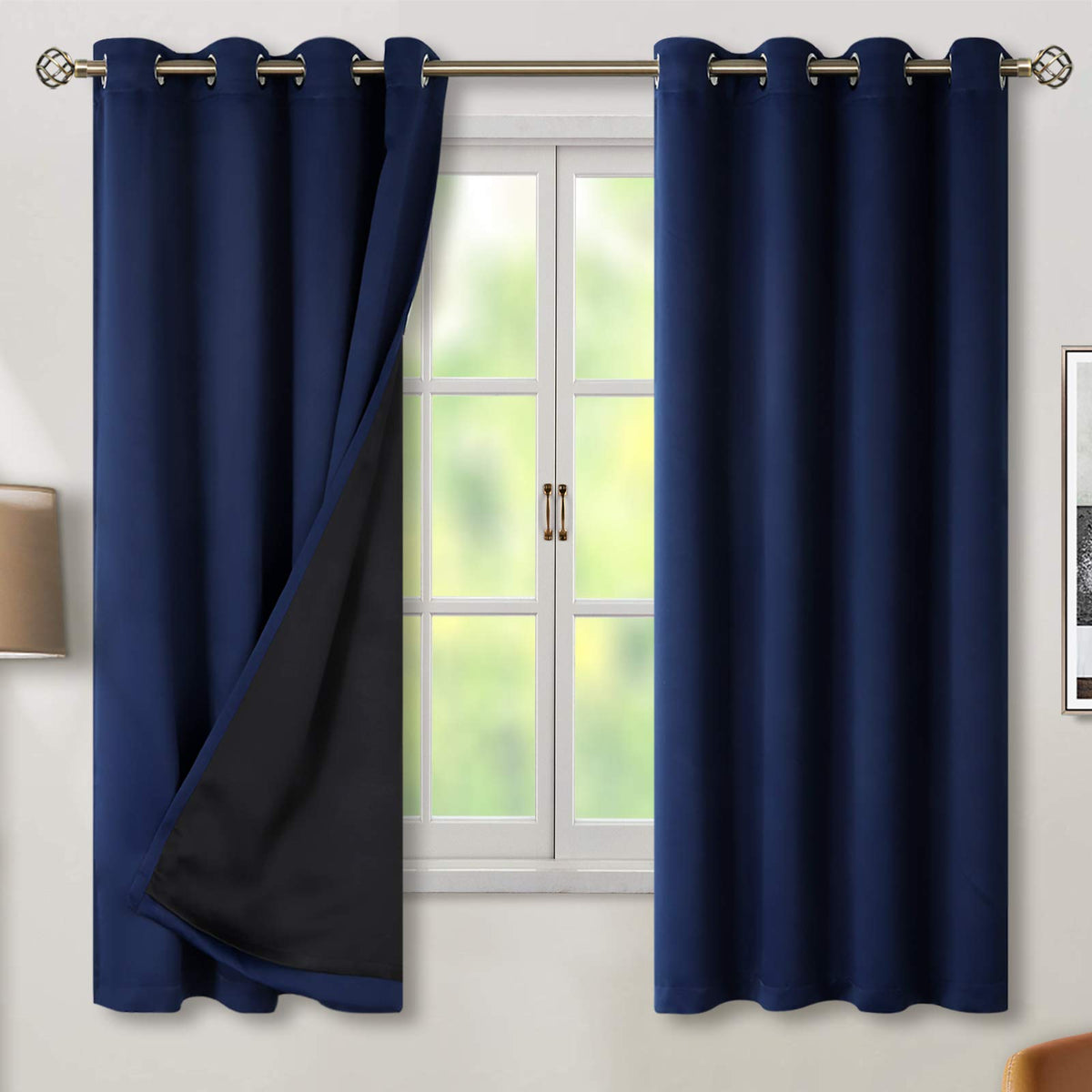 BGment 40 Inch Long Short Blackout Curtains for Small Windows