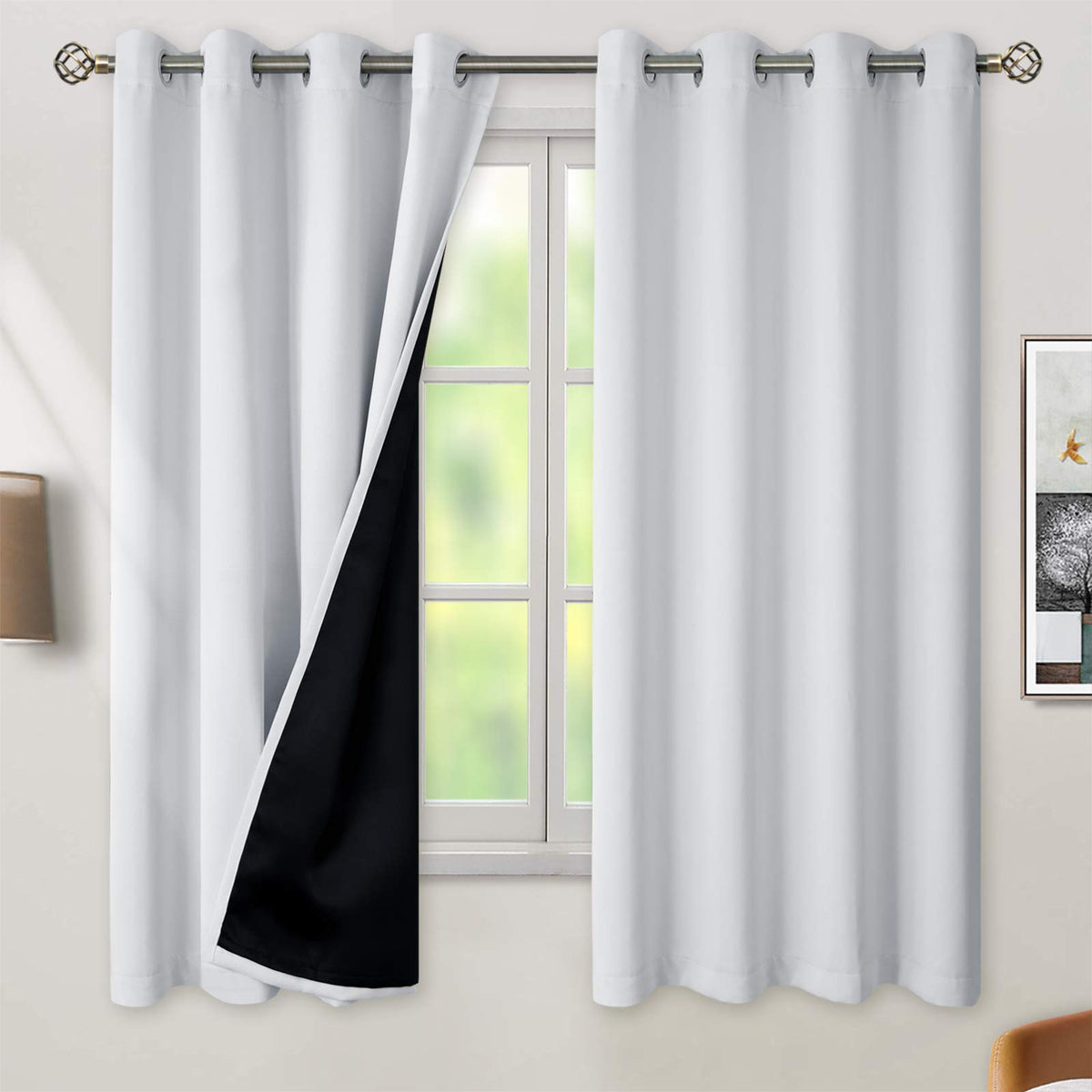 BGment 40 Inch Long Short Blackout Curtains for Small Windows