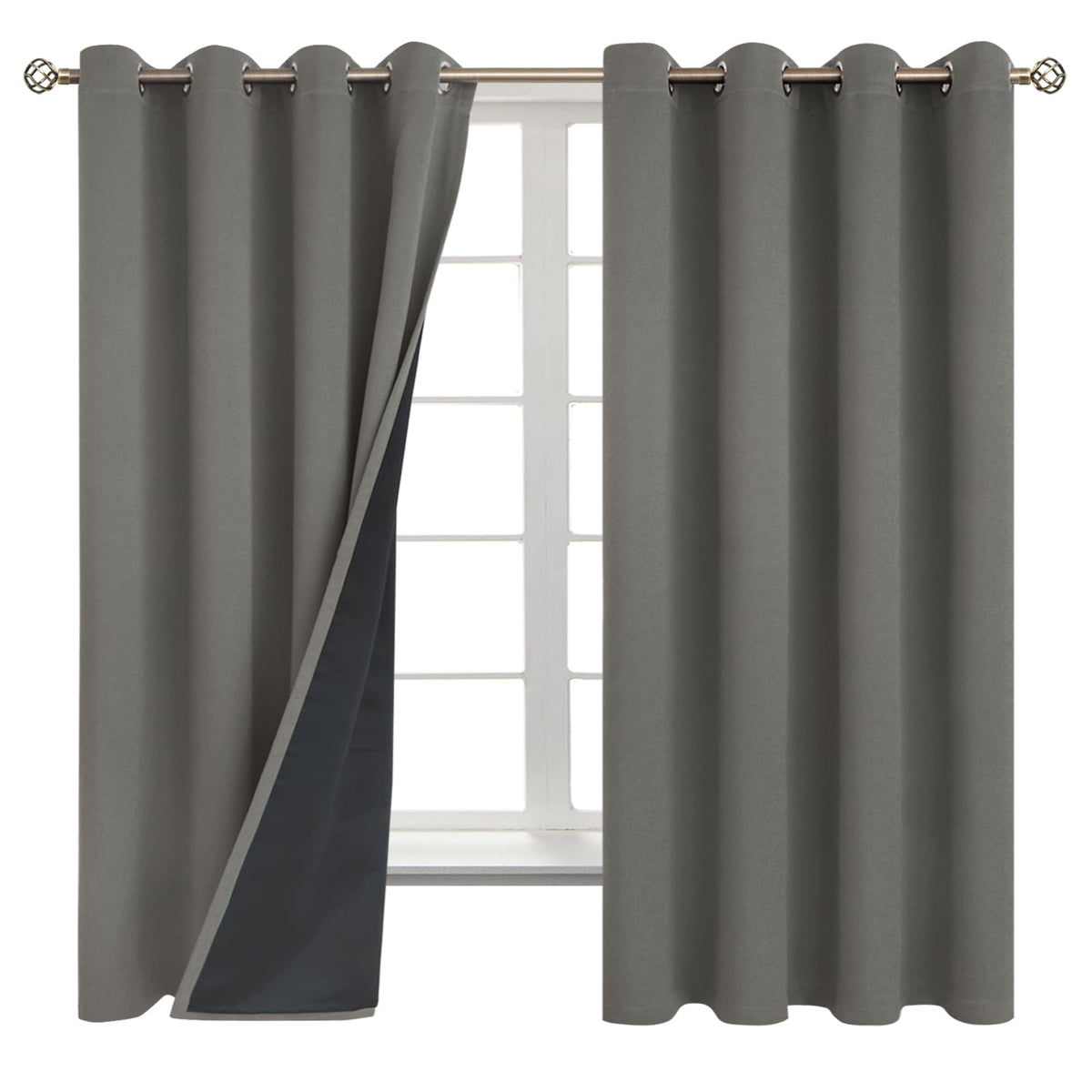 BGment 40 Inch Long Short Blackout Curtains for Small Windows