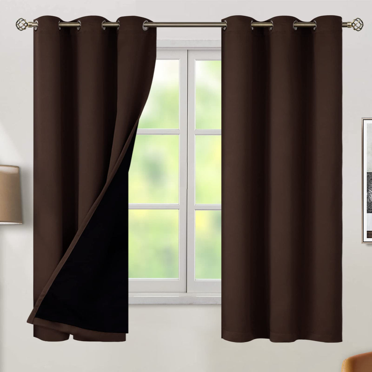 BGment 40 Inch Long Short Blackout Curtains for Small Windows