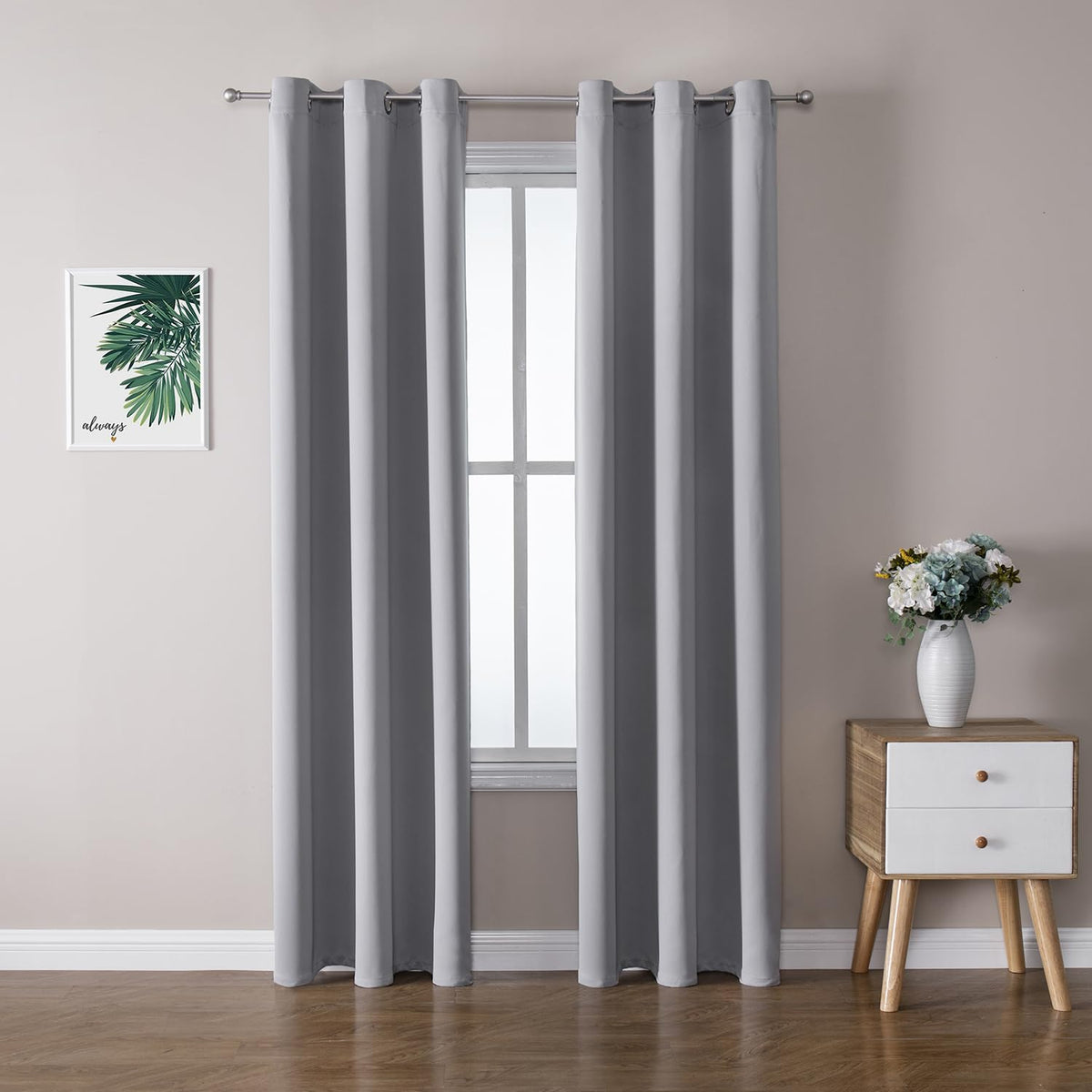 ChrisDowa Small Blackout Curtains for Kitchen & Bedroom 36 Inches Long