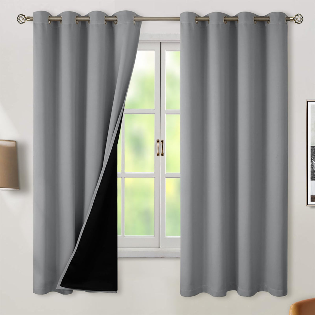BGment 40 Inch Long Short Blackout Curtains for Small Windows