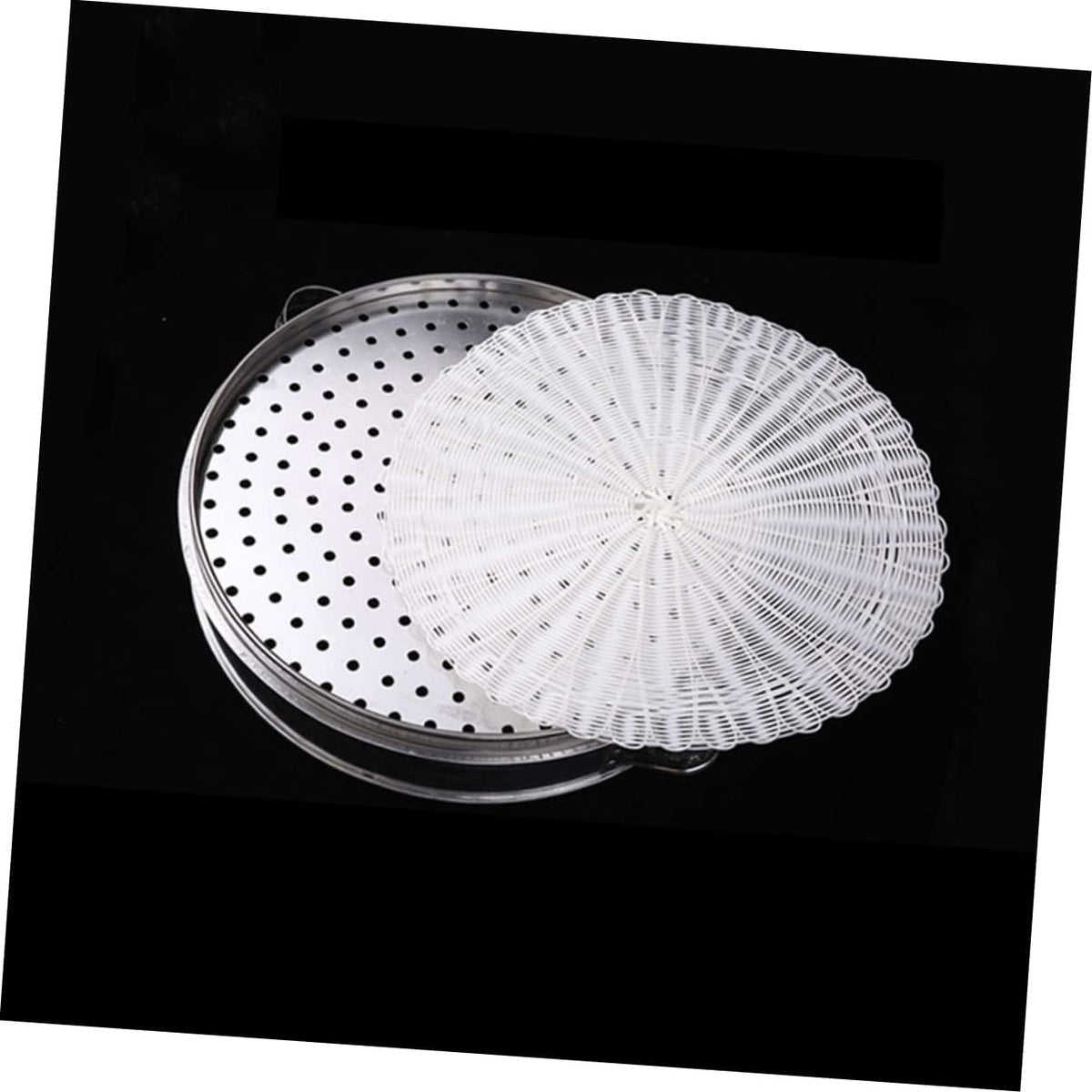 2 Pack round Silicone Steamer Mats Non Stick for Dumpling