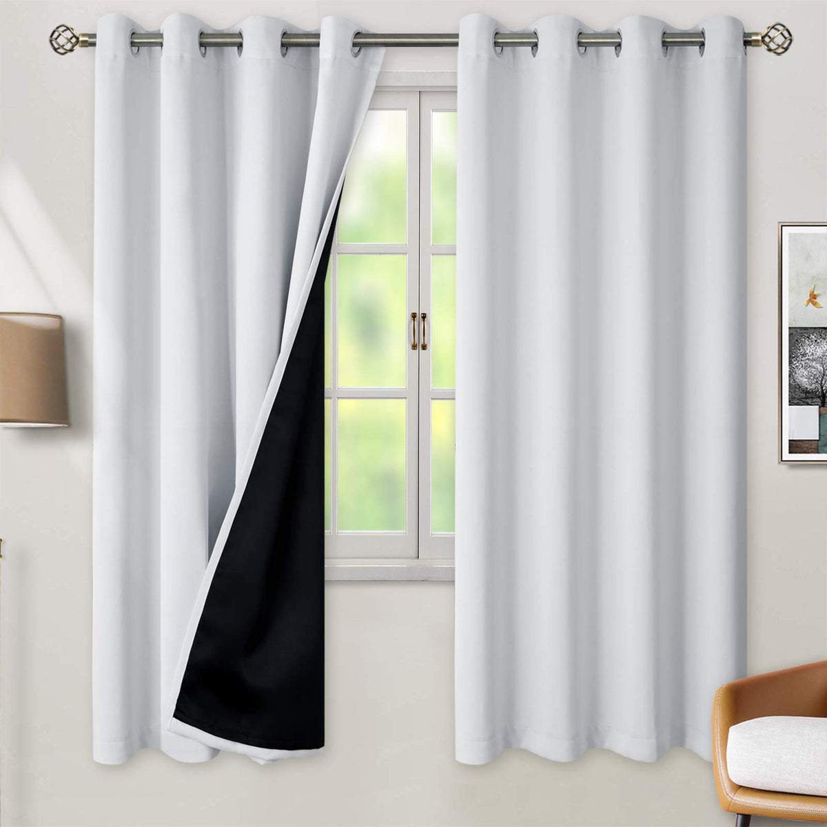 BGment 40 Inch Long Short Blackout Curtains for Small Windows