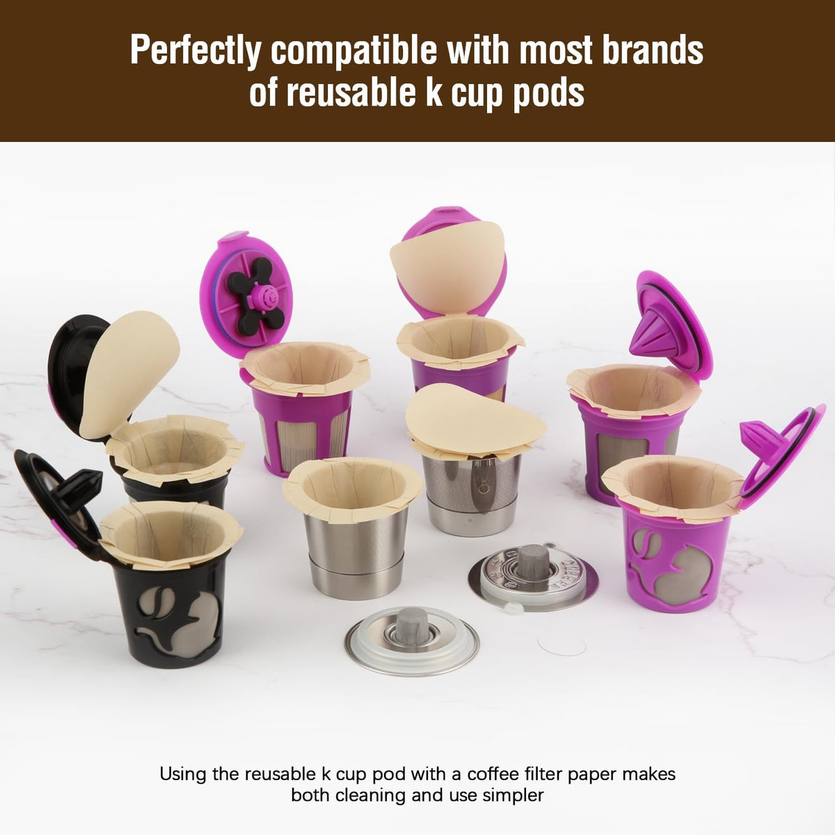 Disposable K Cup Coffee Filters for Keurig 1.0&2.0, 300 Count