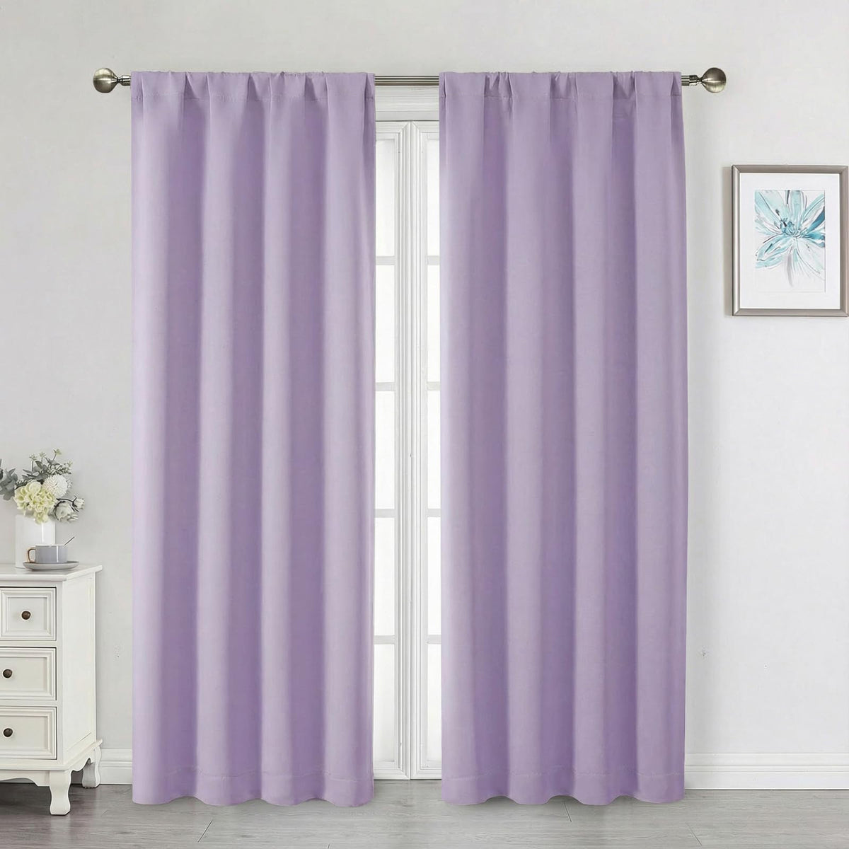 Black Cafe Blackout Curtains 36 Inch Length 2 Panels Set, Soft Solid Thermal Insulated Room Darkening Small Window Curtains for Kitchen Bathroom Basement, Black, Each, 40" Wx36 L