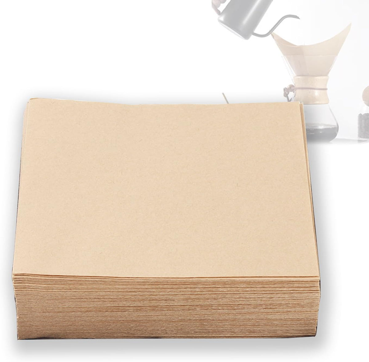 200-Pack Unbleached Cone Coffee Filters – Pre-Folded, Extra Thick Natural Paper for Smooth Brew, Fits All Pour-Over Brewers