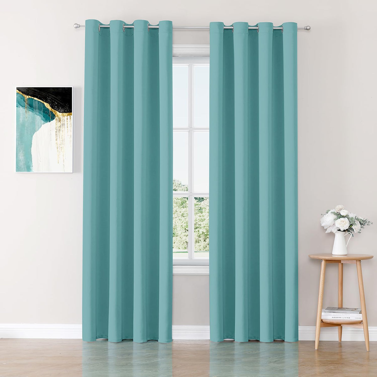 ChrisDowa Small Blackout Curtains for Kitchen & Bedroom 36 Inches Long