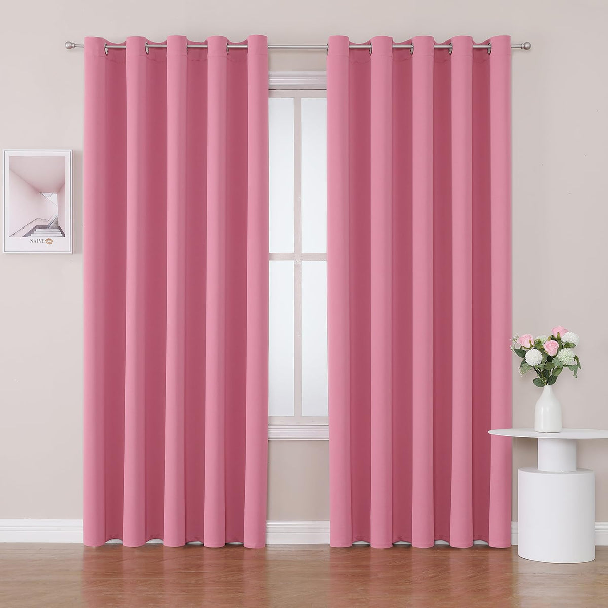 ChrisDowa Small Blackout Curtains for Kitchen & Bedroom 36 Inches Long