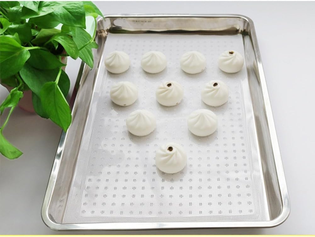 3Pcs/set,Reusable Silicone Steamer Non-stick Dumplings Mat(23.6*15.7 inch)