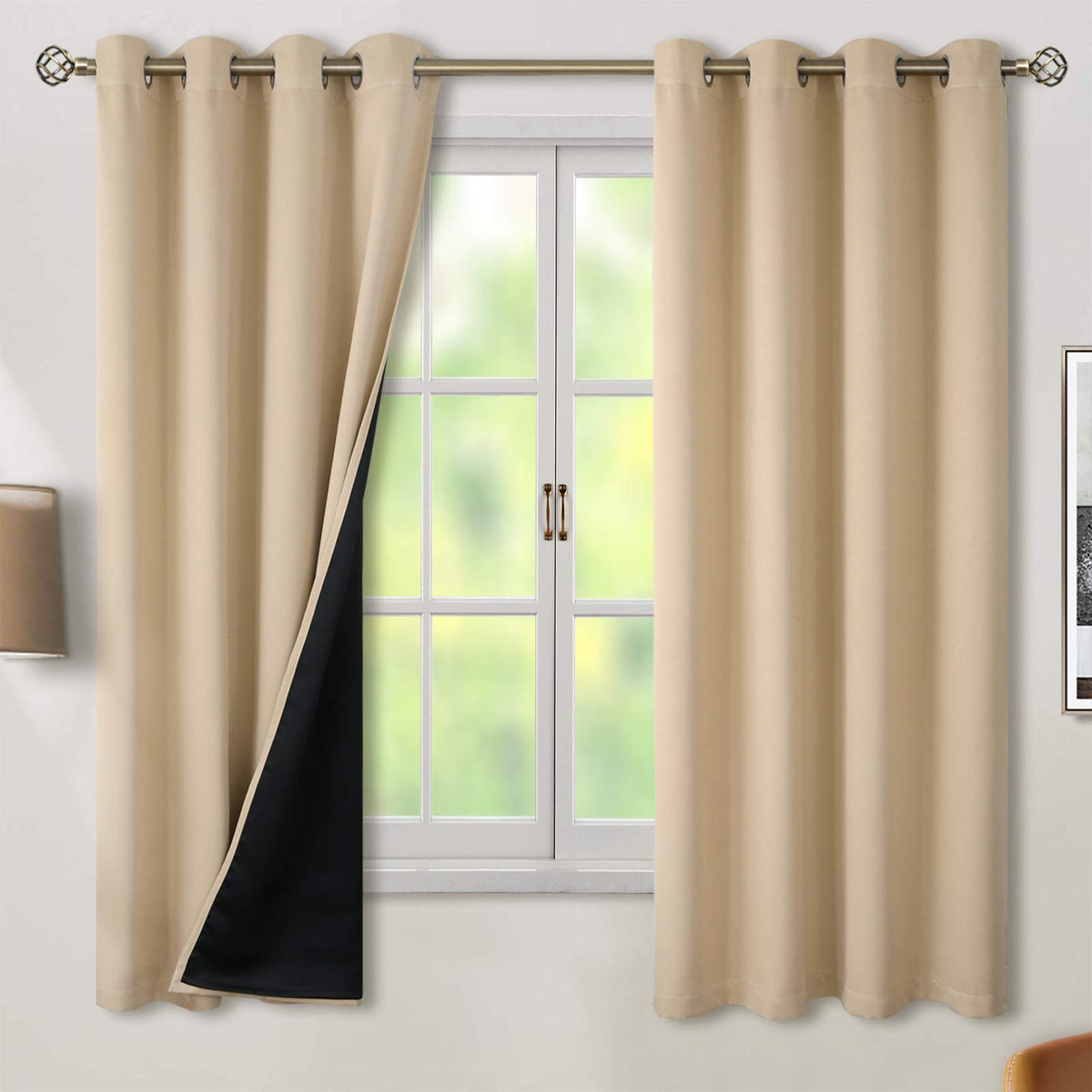 BGment 40 Inch Long Short Blackout Curtains for Small Windows