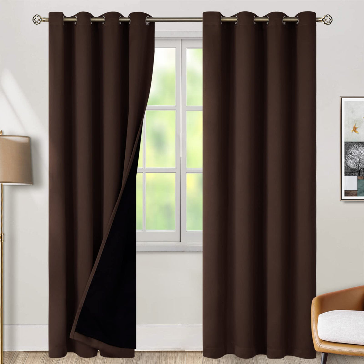 BGment 40 Inch Long Short Blackout Curtains for Small Windows