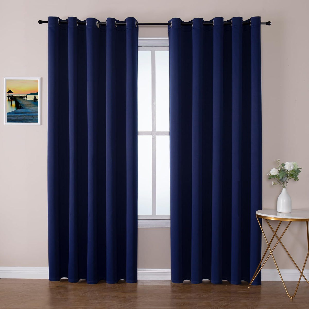 ChrisDowa Small Blackout Curtains for Kitchen & Bedroom 36 Inches Long