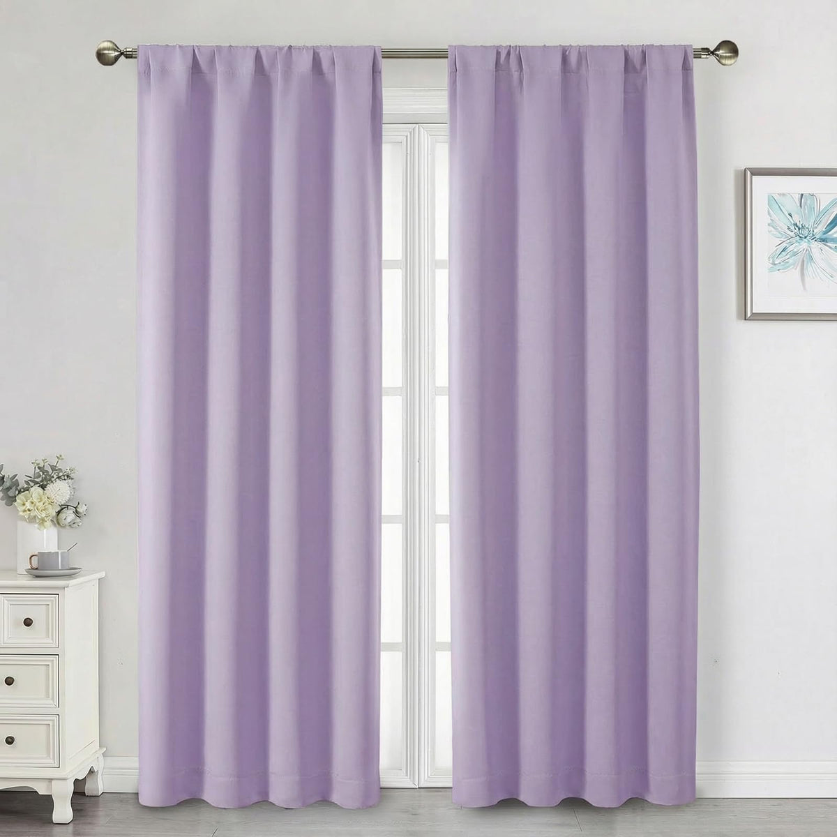 Black Cafe Blackout Curtains 36 Inch Length 2 Panels Set, Soft Solid Thermal Insulated Room Darkening Small Window Curtains for Kitchen Bathroom Basement, Black, Each, 40" Wx36 L
