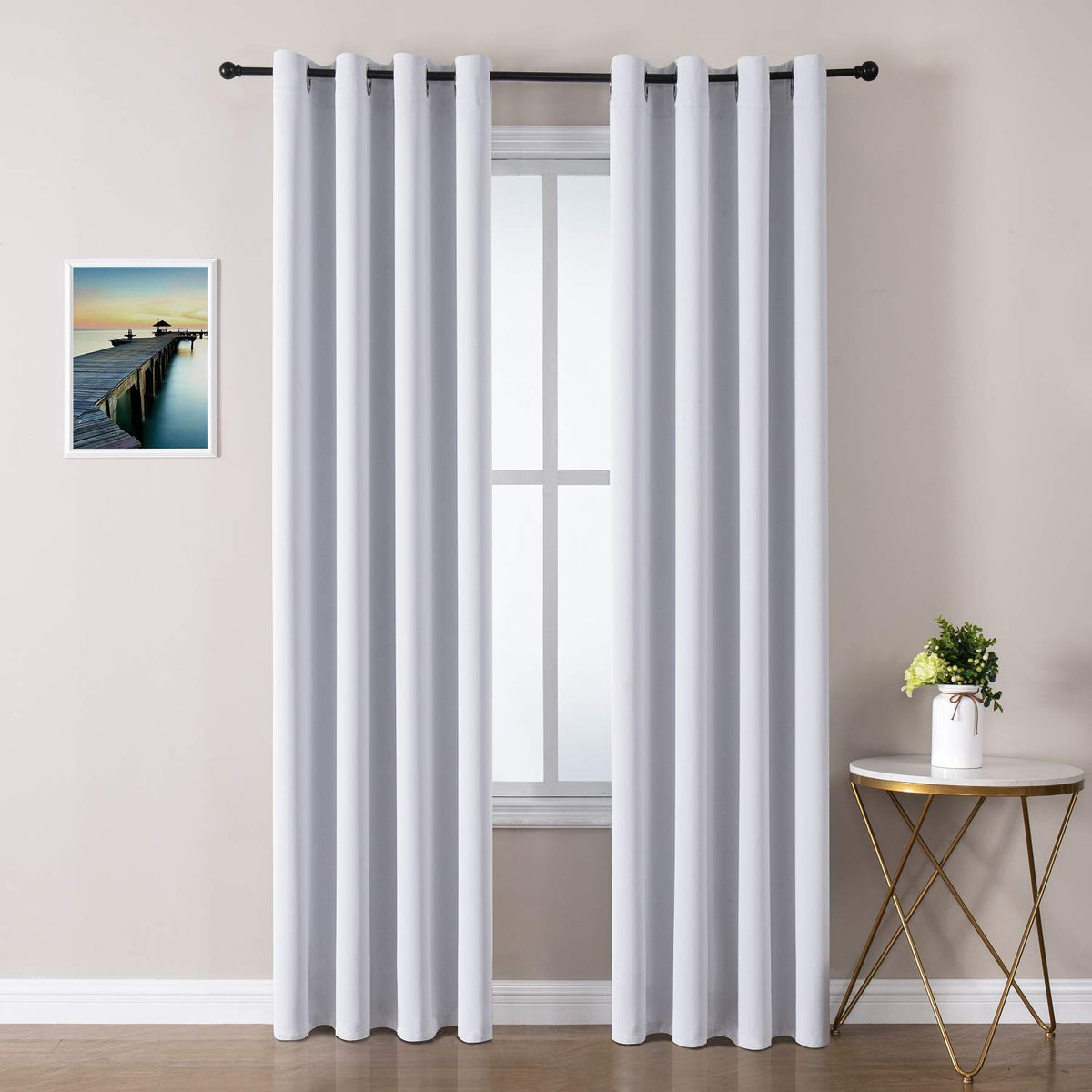 ChrisDowa Small Blackout Curtains for Kitchen & Bedroom 36 Inches Long