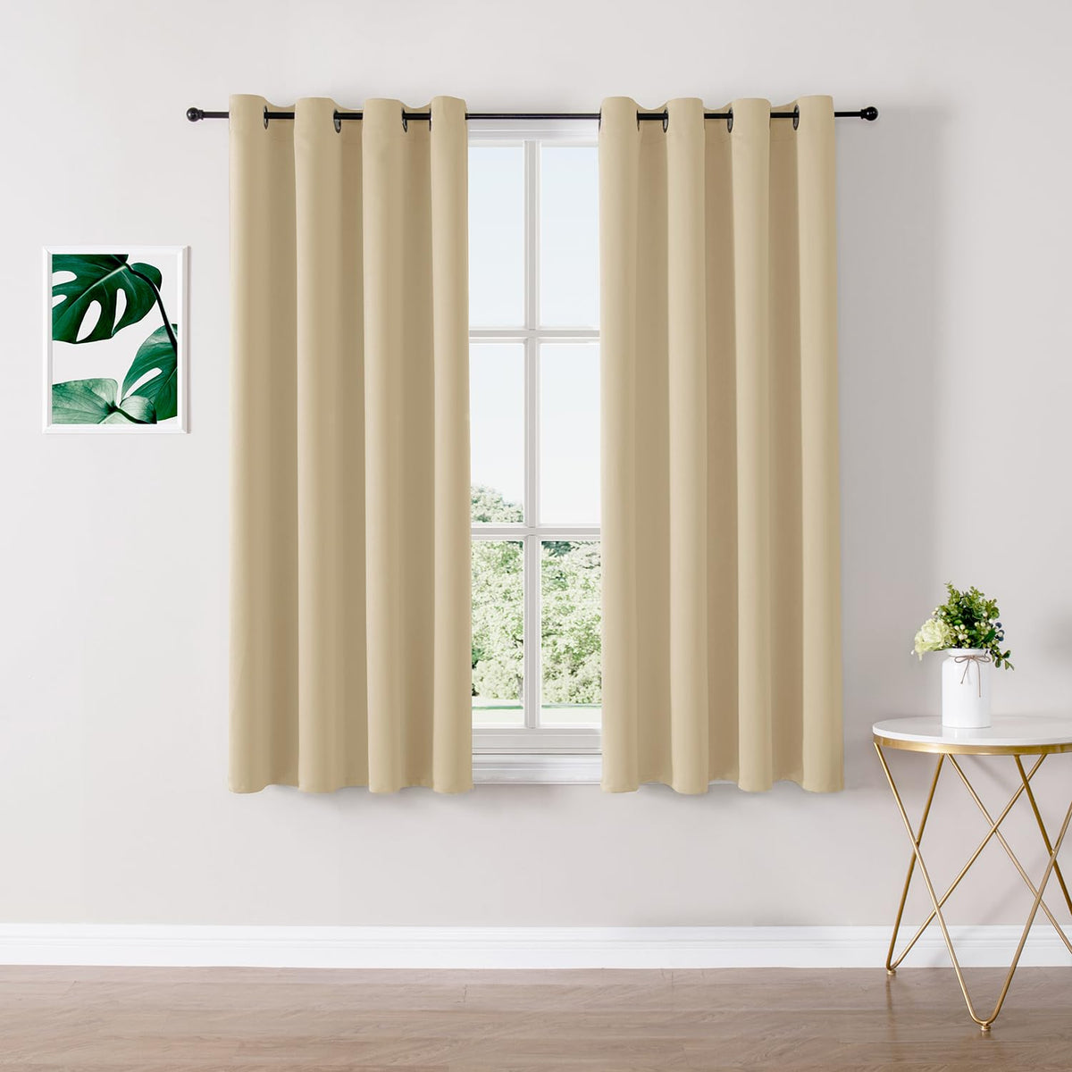 ChrisDowa Small Blackout Curtains for Kitchen & Bedroom 36 Inches Long