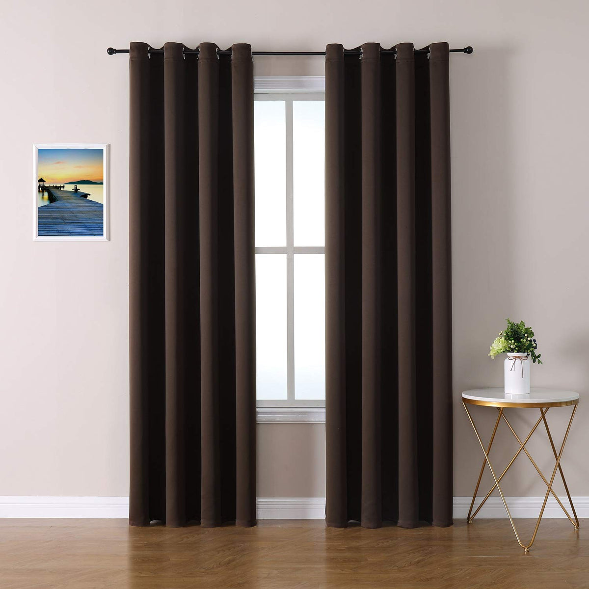 ChrisDowa Small Blackout Curtains for Kitchen & Bedroom 36 Inches Long