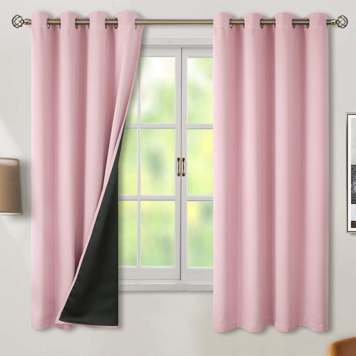 BGment 40 Inch Long Short Blackout Curtains for Small Windows