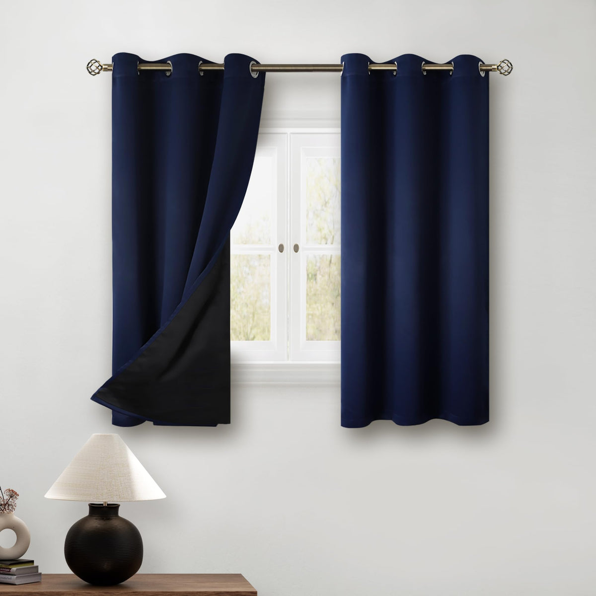 BGment 40 Inch Long Short Blackout Curtains for Small Windows