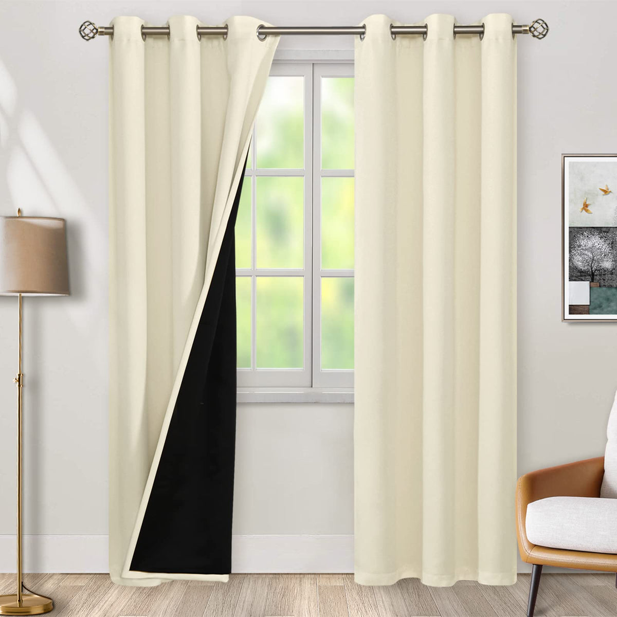 BGment 40 Inch Long Short Blackout Curtains for Small Windows