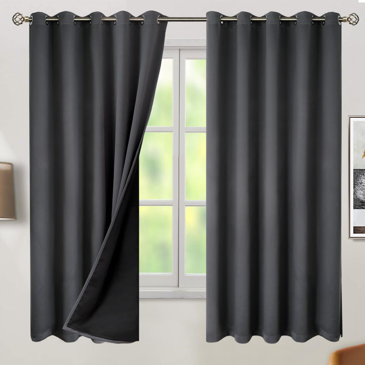 BGment 40 Inch Long Short Blackout Curtains for Small Windows