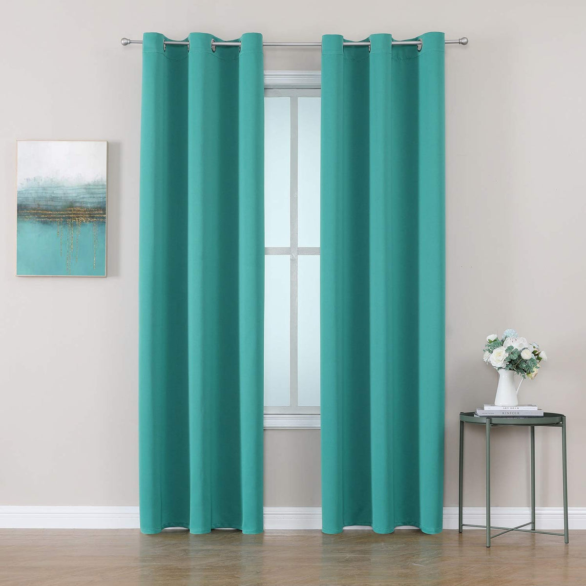 ChrisDowa Small Blackout Curtains for Kitchen & Bedroom 36 Inches Long