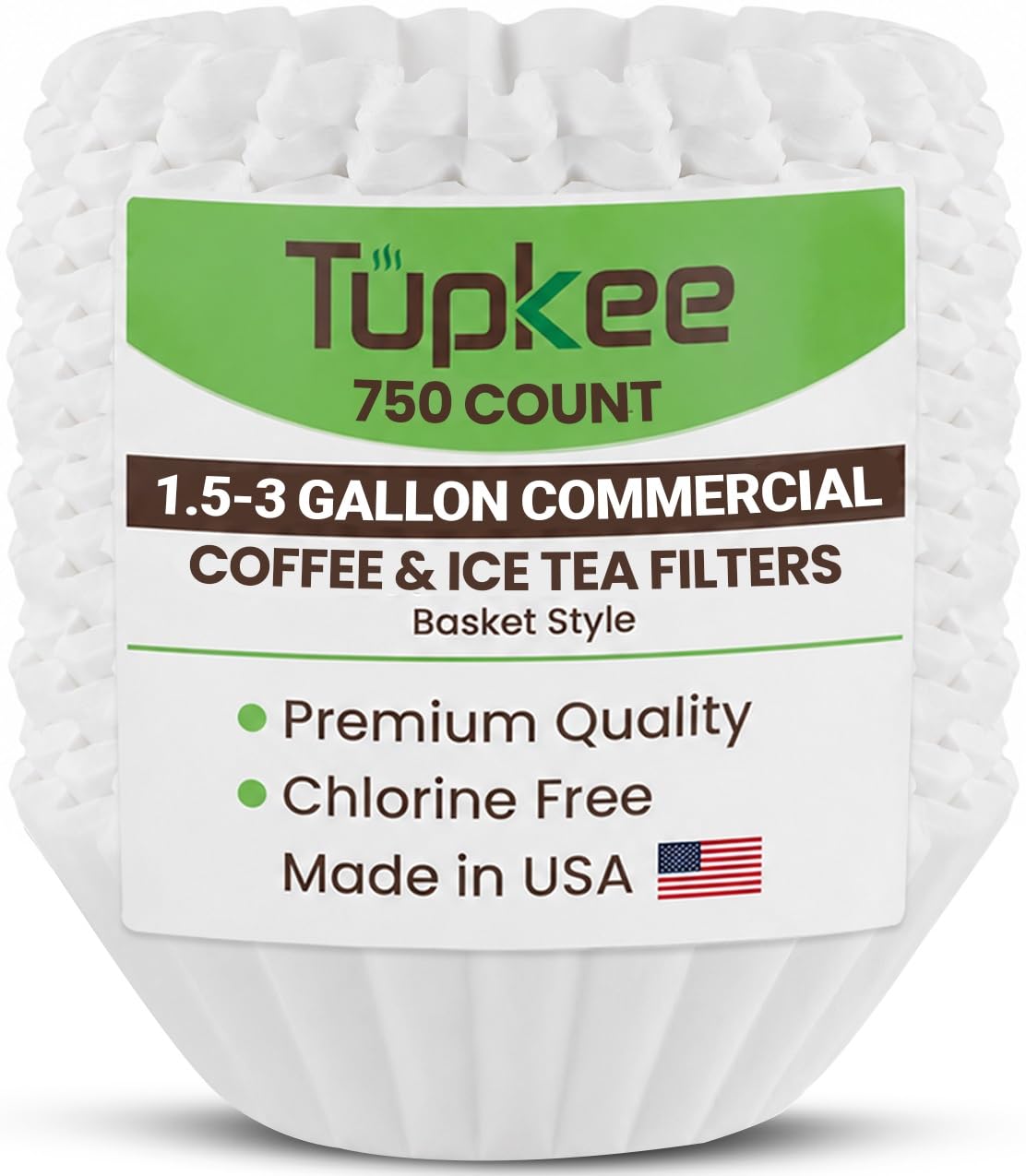 Extra Large Commercial Coffee Filters, 13.75” x 5.25”, 250 Count