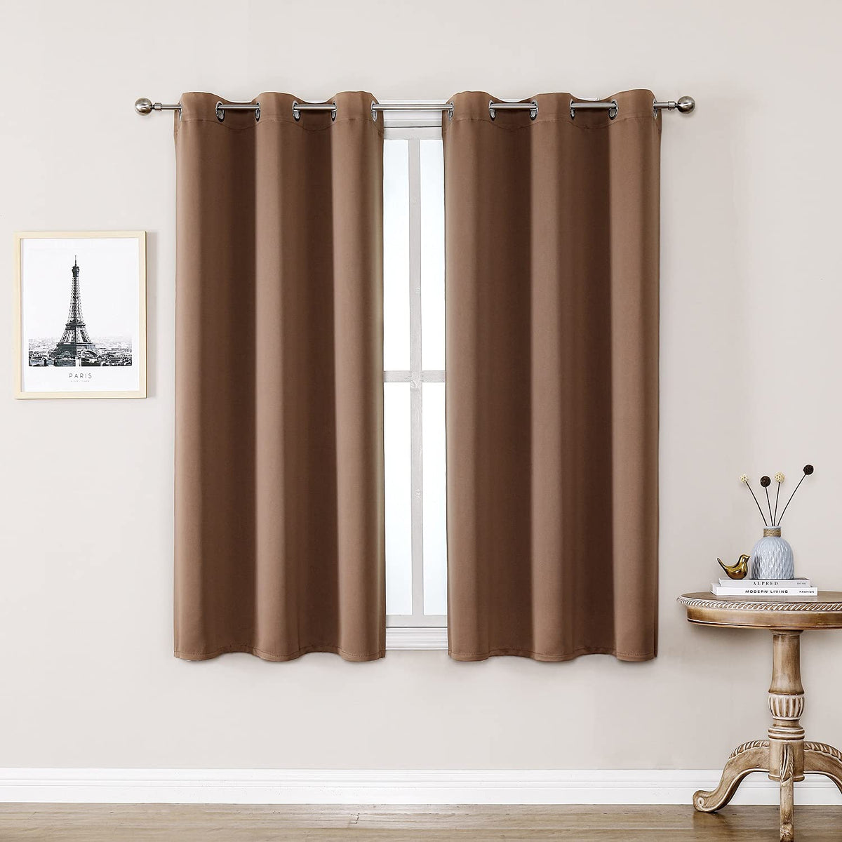 ChrisDowa Small Blackout Curtains for Kitchen & Bedroom 36 Inches Long