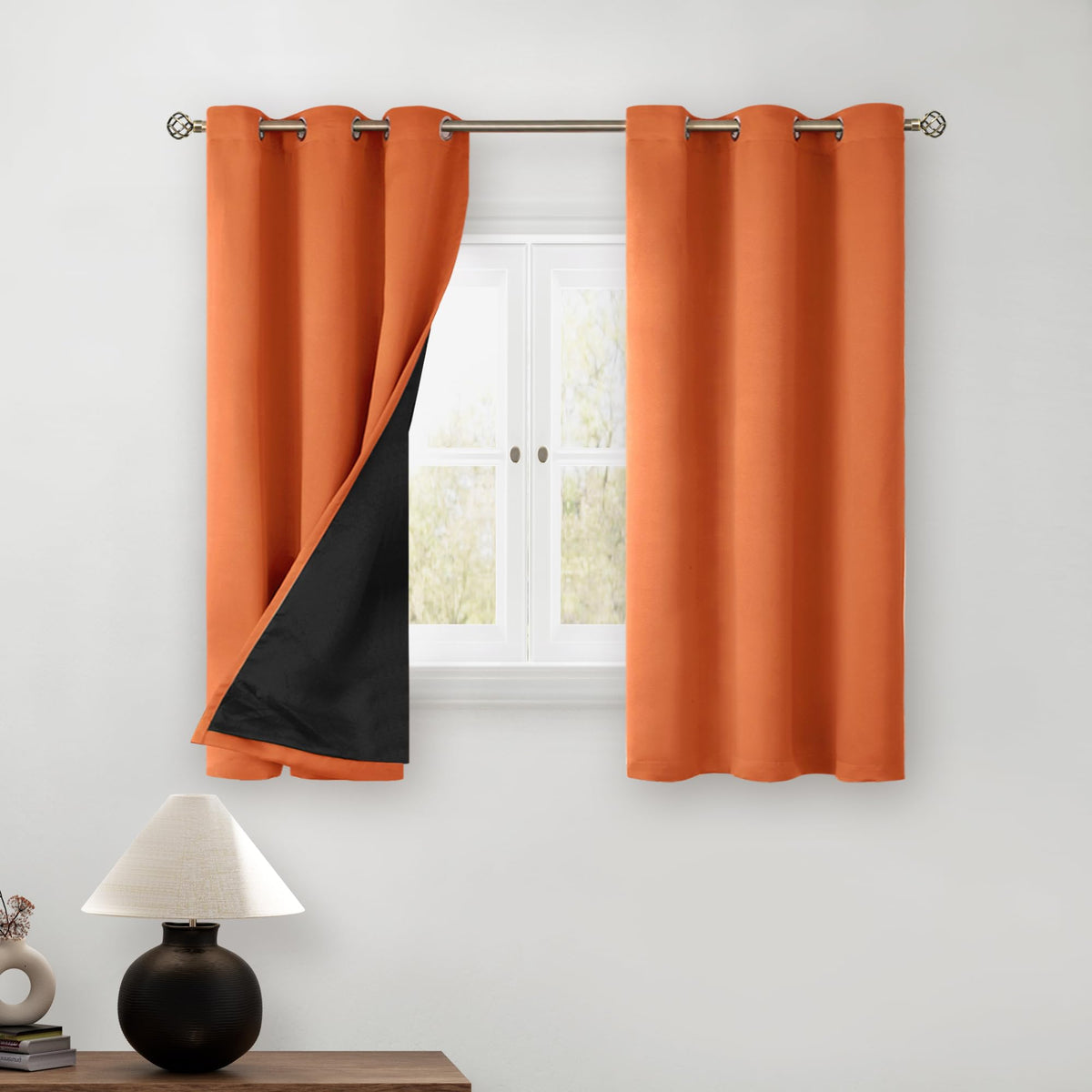 BGment 40 Inch Long Short Blackout Curtains for Small Windows