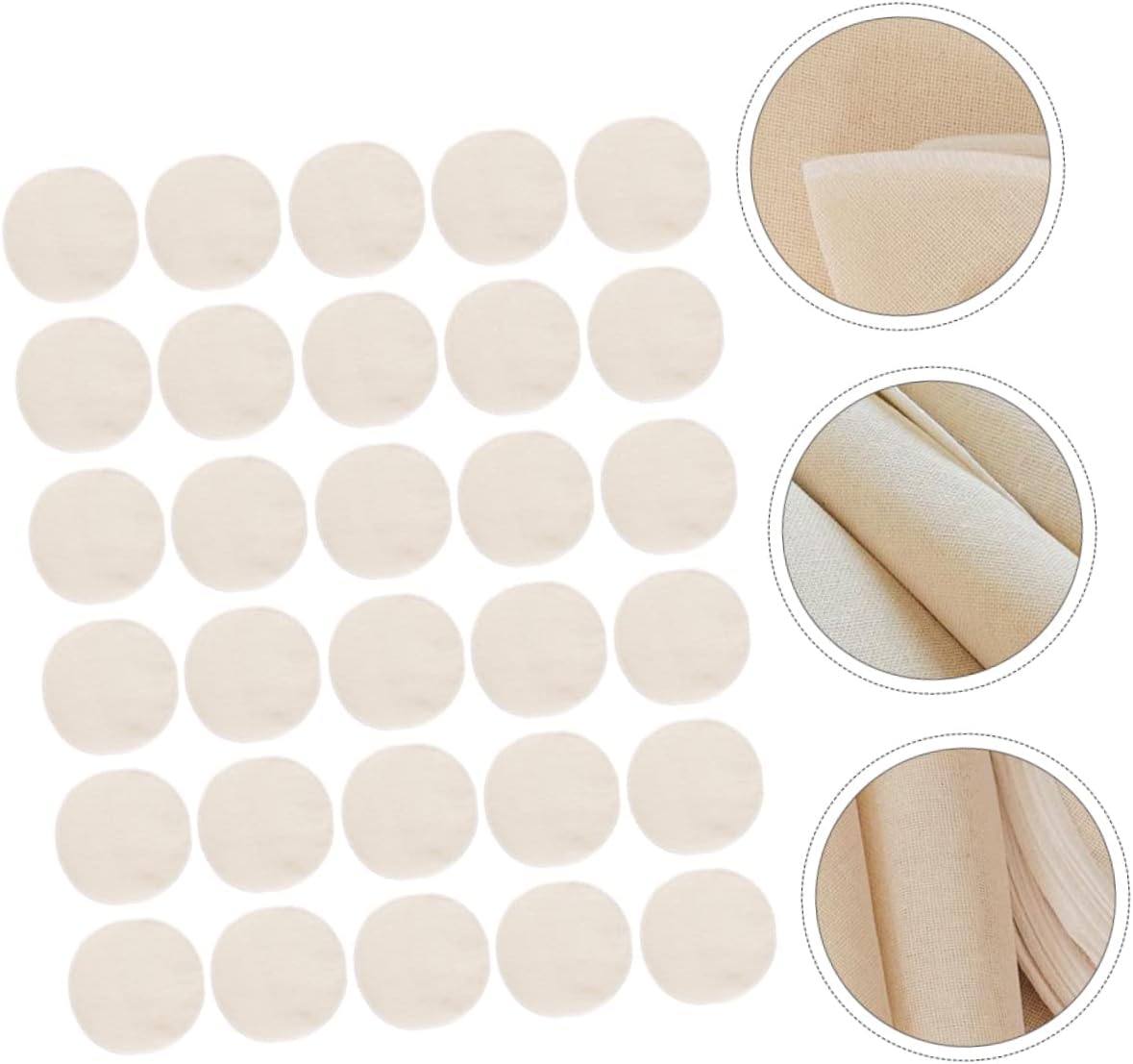 Luxshiny 30 Pcs Non-Stick Cotton Steamer Pads for Dumplings and Buns Breathable Round Steamer Cloths for Home Cooking and Baking
