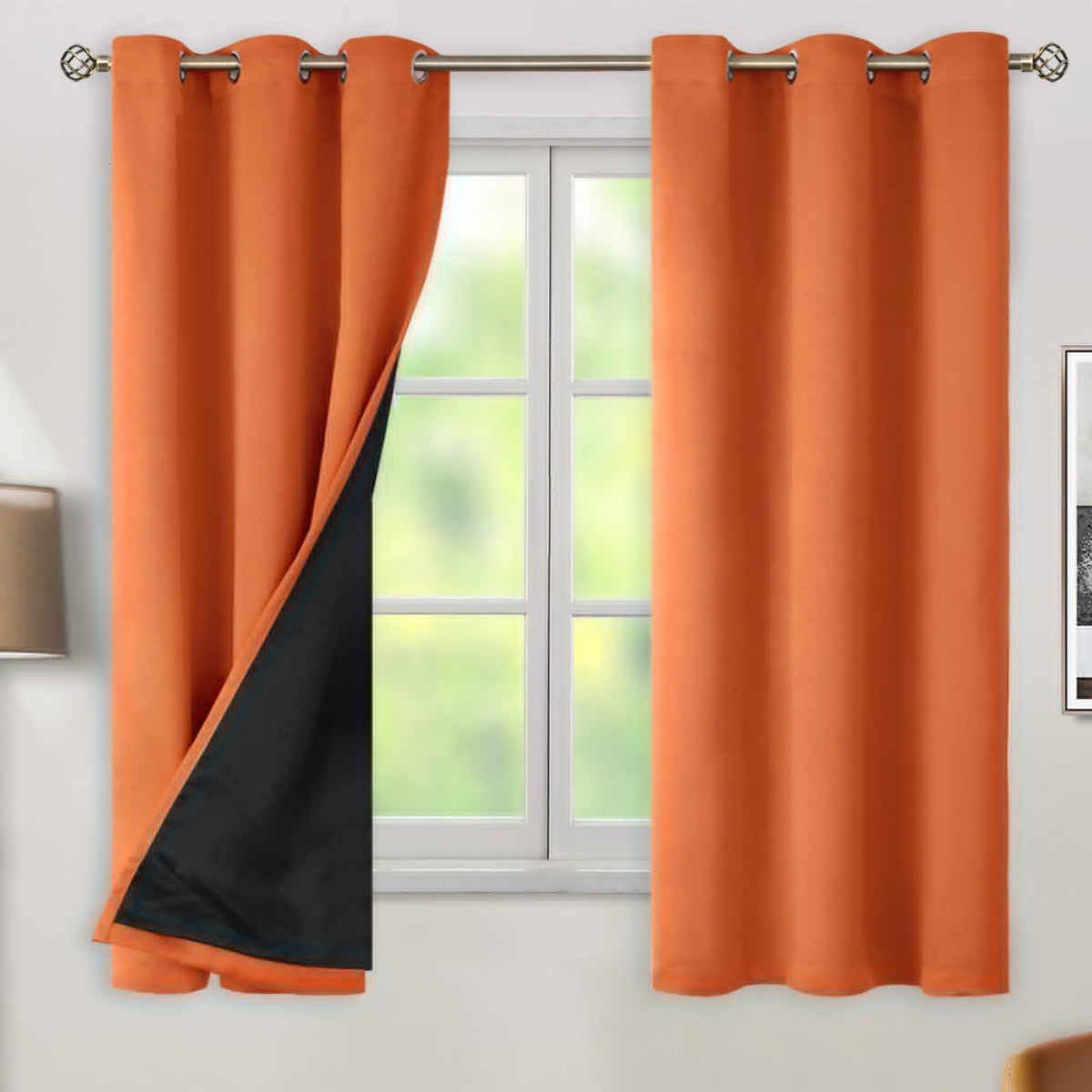 BGment 40 Inch Long Short Blackout Curtains for Small Windows