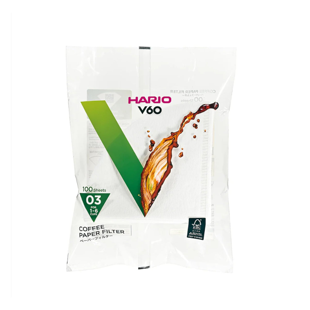 Hario V60 Paper Coffee Filter, Size 02, White, 300ct