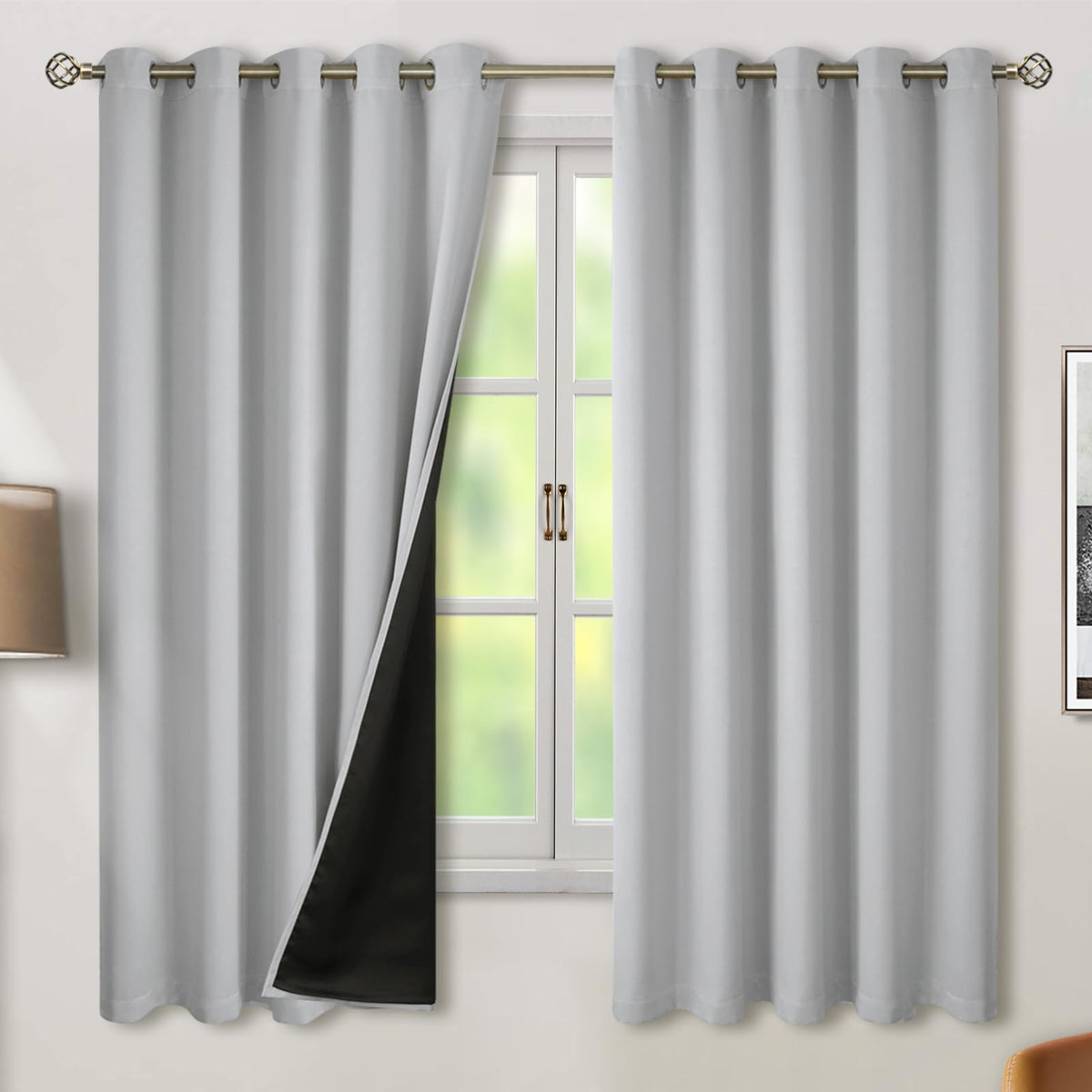 BGment 40 Inch Long Short Blackout Curtains for Small Windows