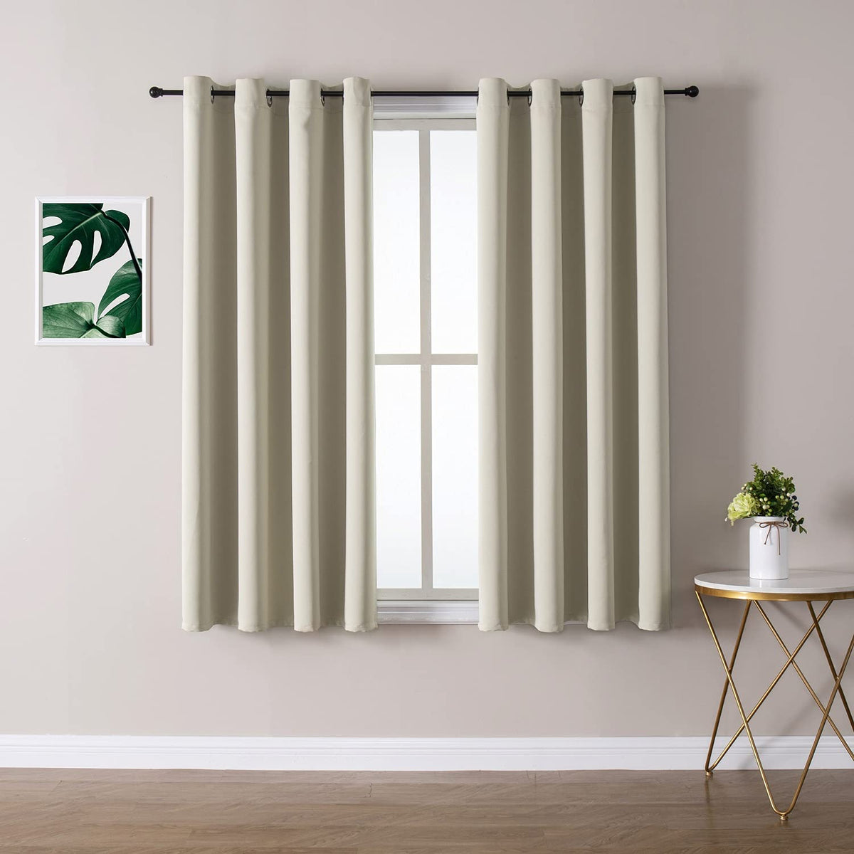 ChrisDowa Small Blackout Curtains for Kitchen & Bedroom 36 Inches Long