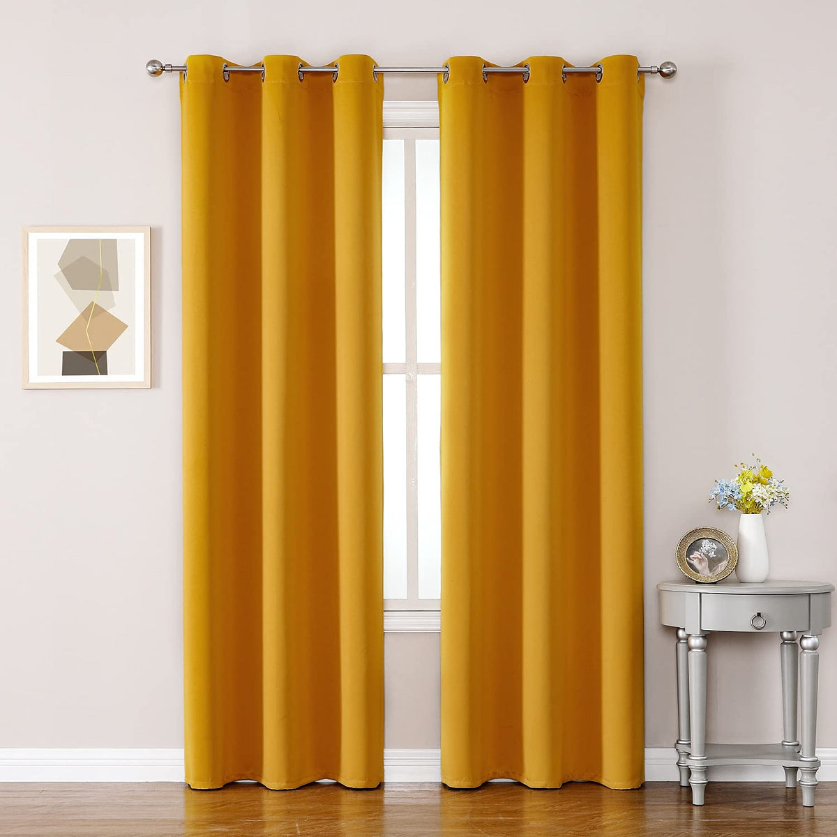 ChrisDowa Small Blackout Curtains for Kitchen & Bedroom 36 Inches Long