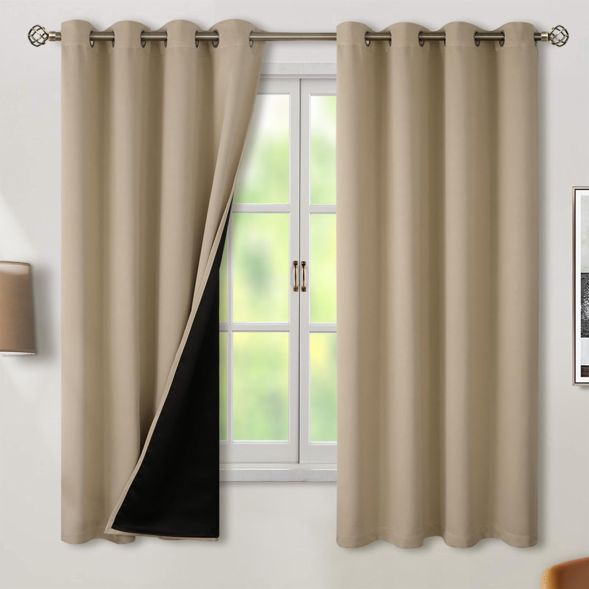 BGment 40 Inch Long Short Blackout Curtains for Small Windows
