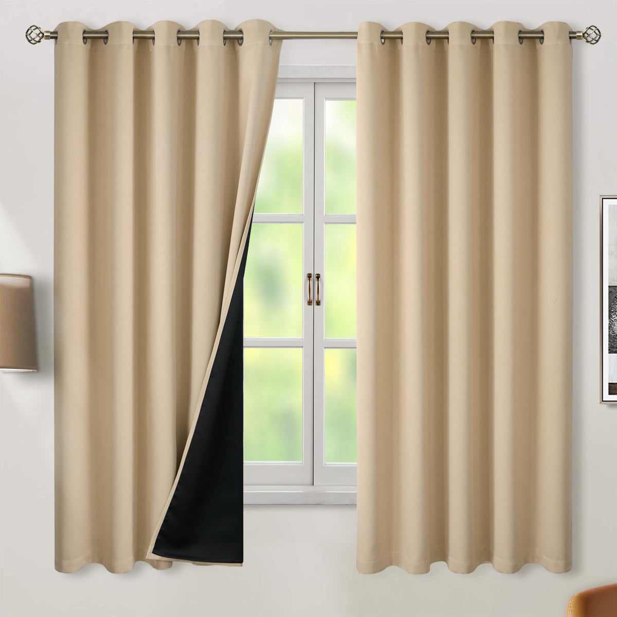 BGment 40 Inch Long Short Blackout Curtains for Small Windows