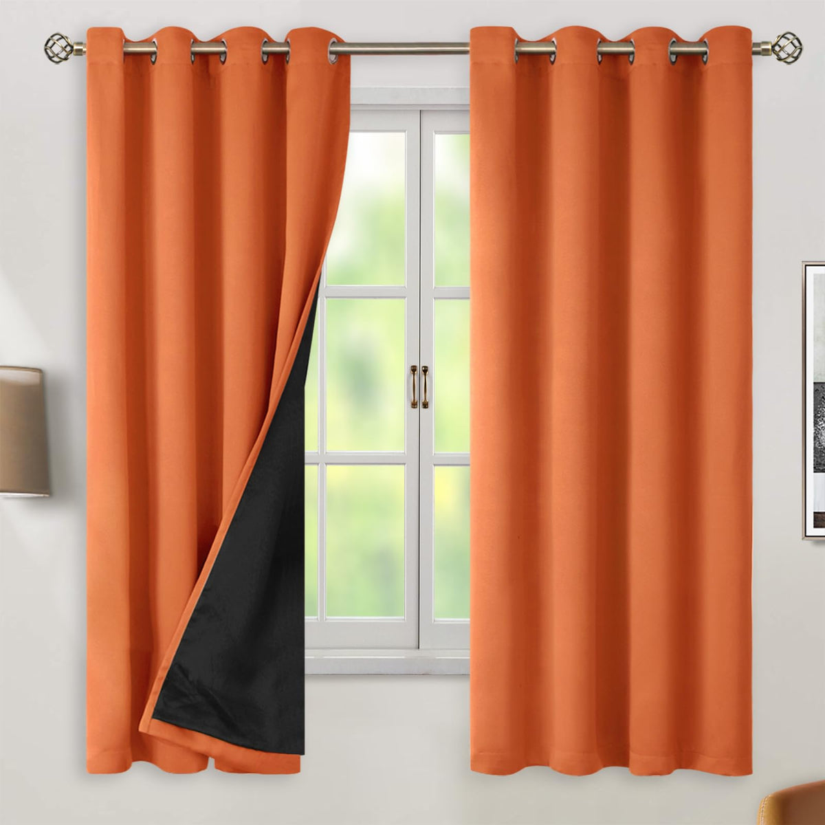 BGment 40 Inch Long Short Blackout Curtains for Small Windows