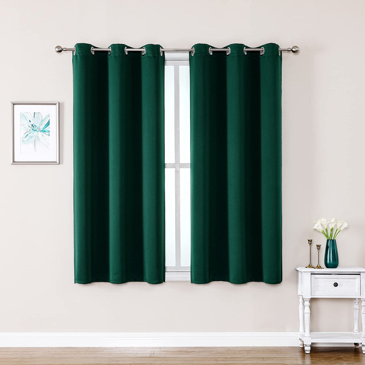 ChrisDowa Small Blackout Curtains for Kitchen & Bedroom 36 Inches Long