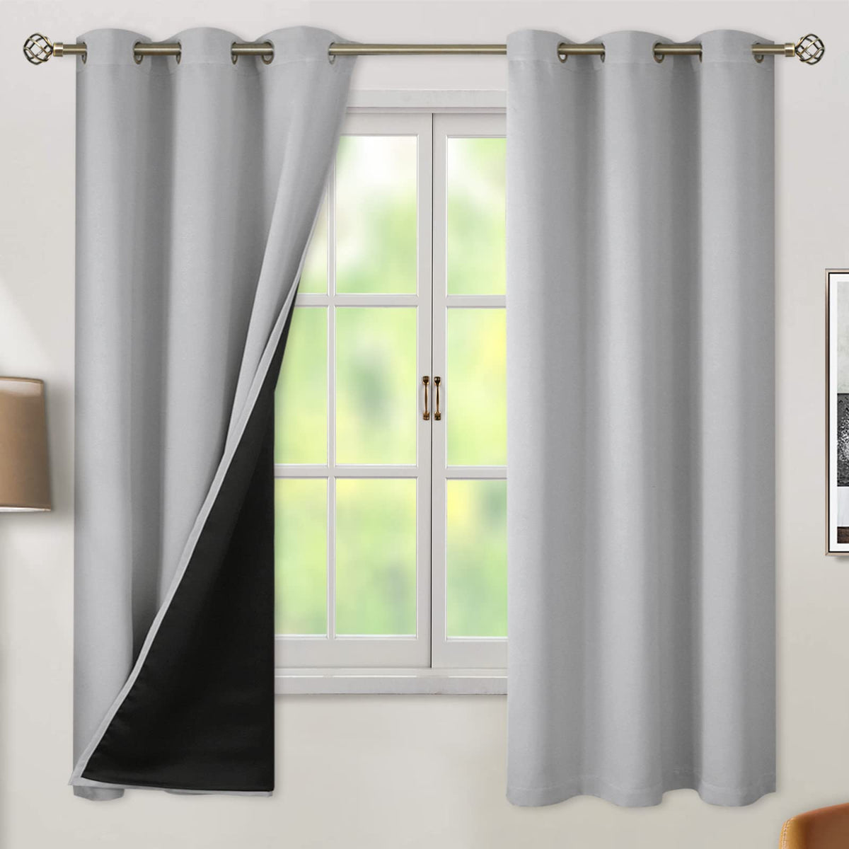 BGment 40 Inch Long Short Blackout Curtains for Small Windows