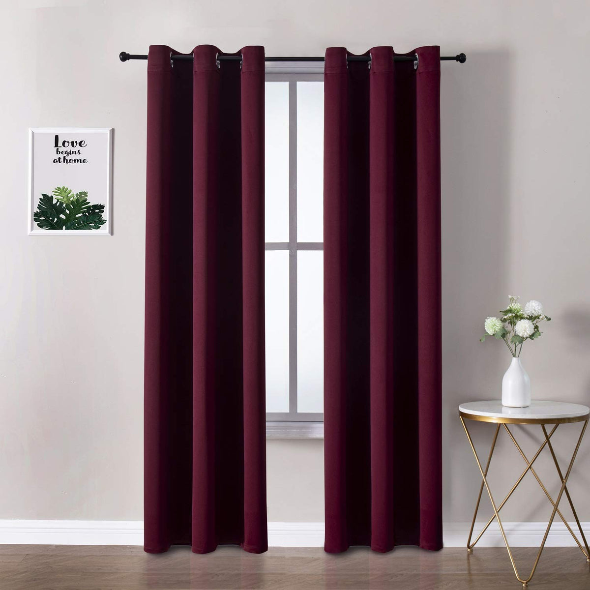 ChrisDowa Small Blackout Curtains for Kitchen & Bedroom 36 Inches Long