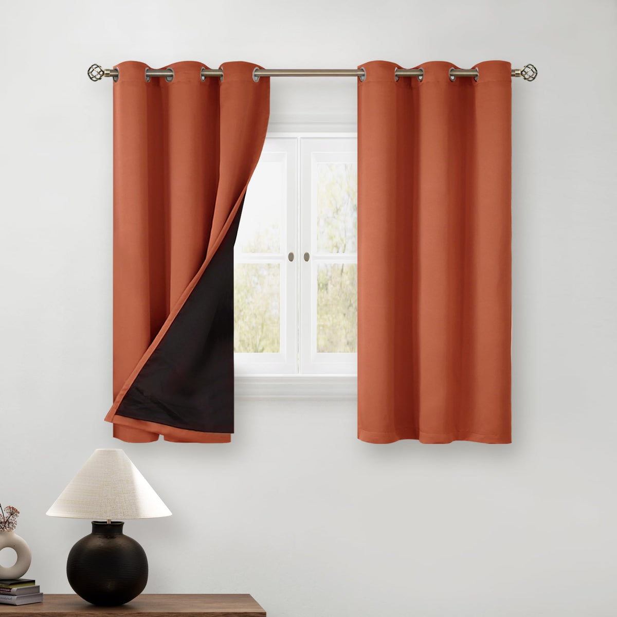 BGment 40 Inch Long Short Blackout Curtains for Small Windows