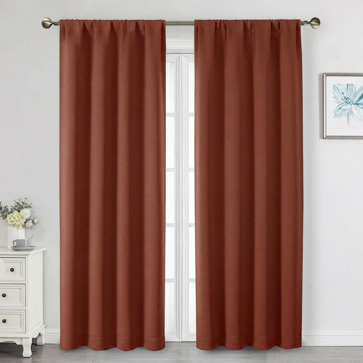 Black Cafe Blackout Curtains 36 Inch Length 2 Panels Set, Soft Solid Thermal Insulated Room Darkening Small Window Curtains for Kitchen Bathroom Basement, Black, Each, 40" Wx36 L