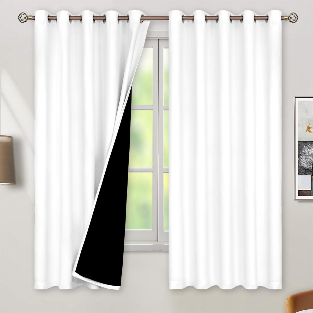 BGment 40 Inch Long Short Blackout Curtains for Small Windows