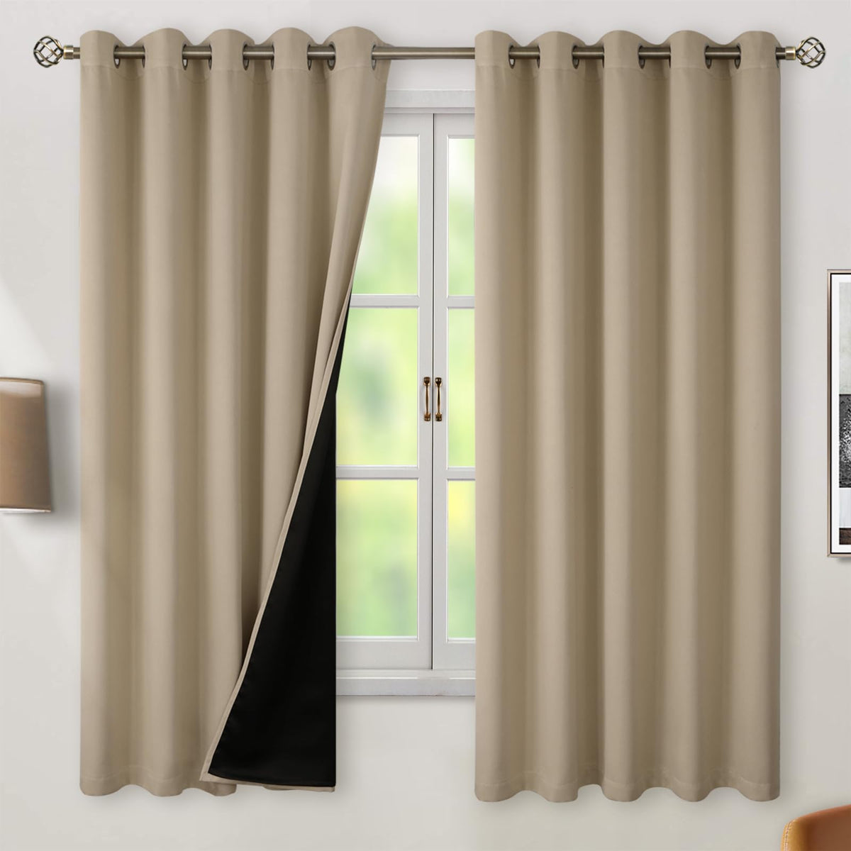 BGment 40 Inch Long Short Blackout Curtains for Small Windows