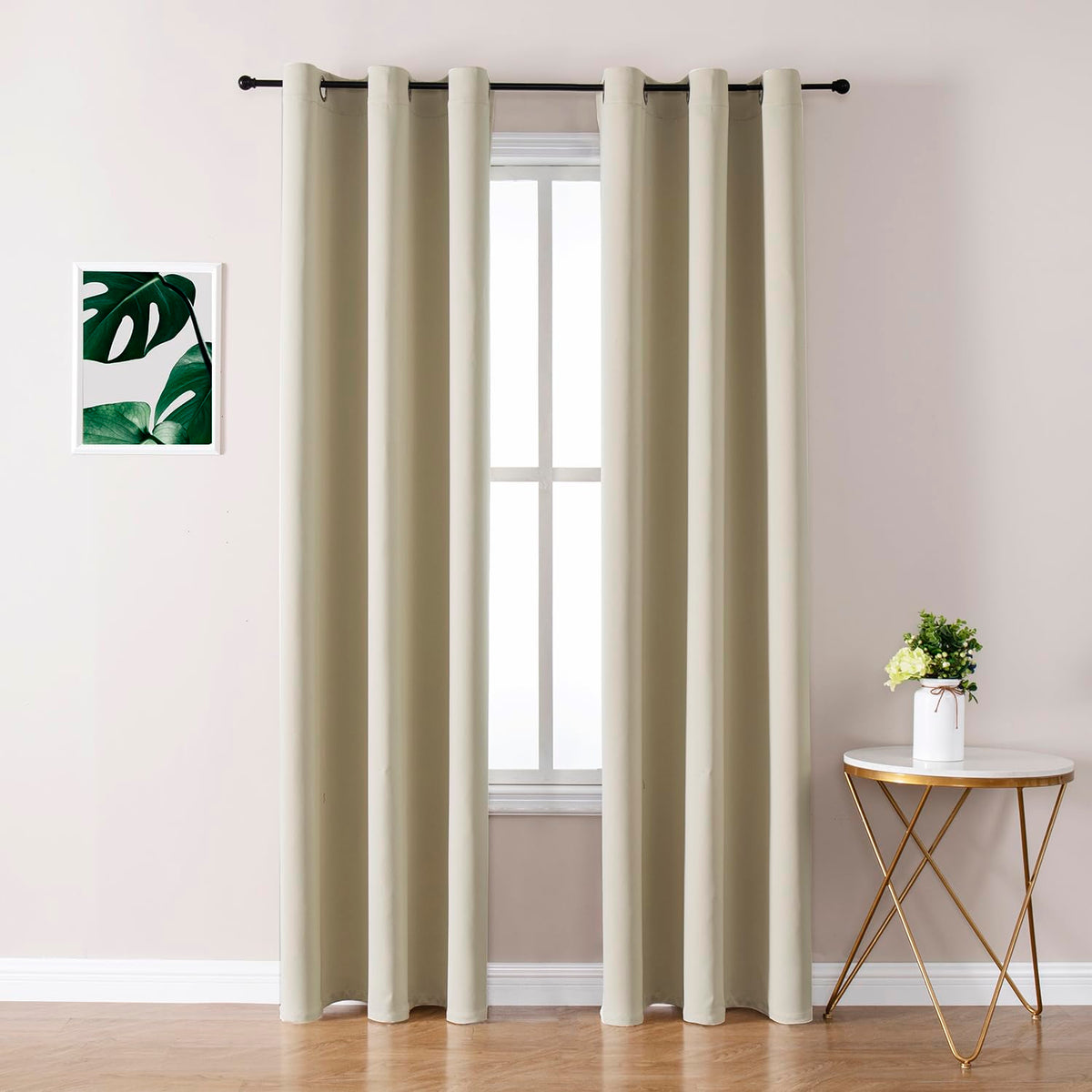 ChrisDowa Small Blackout Curtains for Kitchen & Bedroom 36 Inches Long