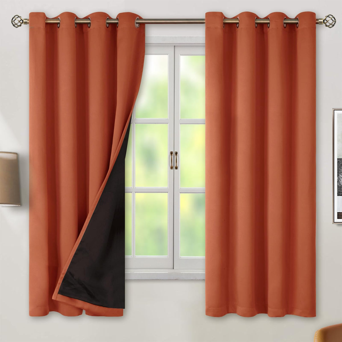 BGment 40 Inch Long Short Blackout Curtains for Small Windows