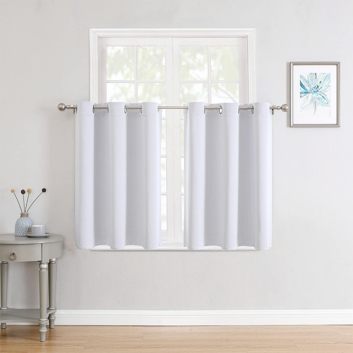 ChrisDowa Small Blackout Curtains for Kitchen & Bedroom 36 Inches Long