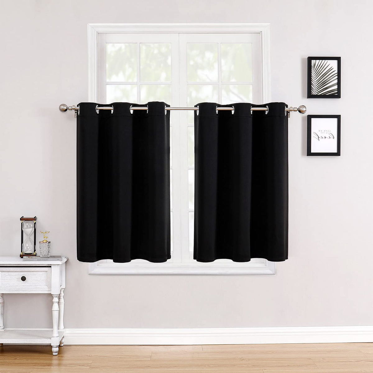 ChrisDowa Small Blackout Curtains for Kitchen & Bedroom 36 Inches Long