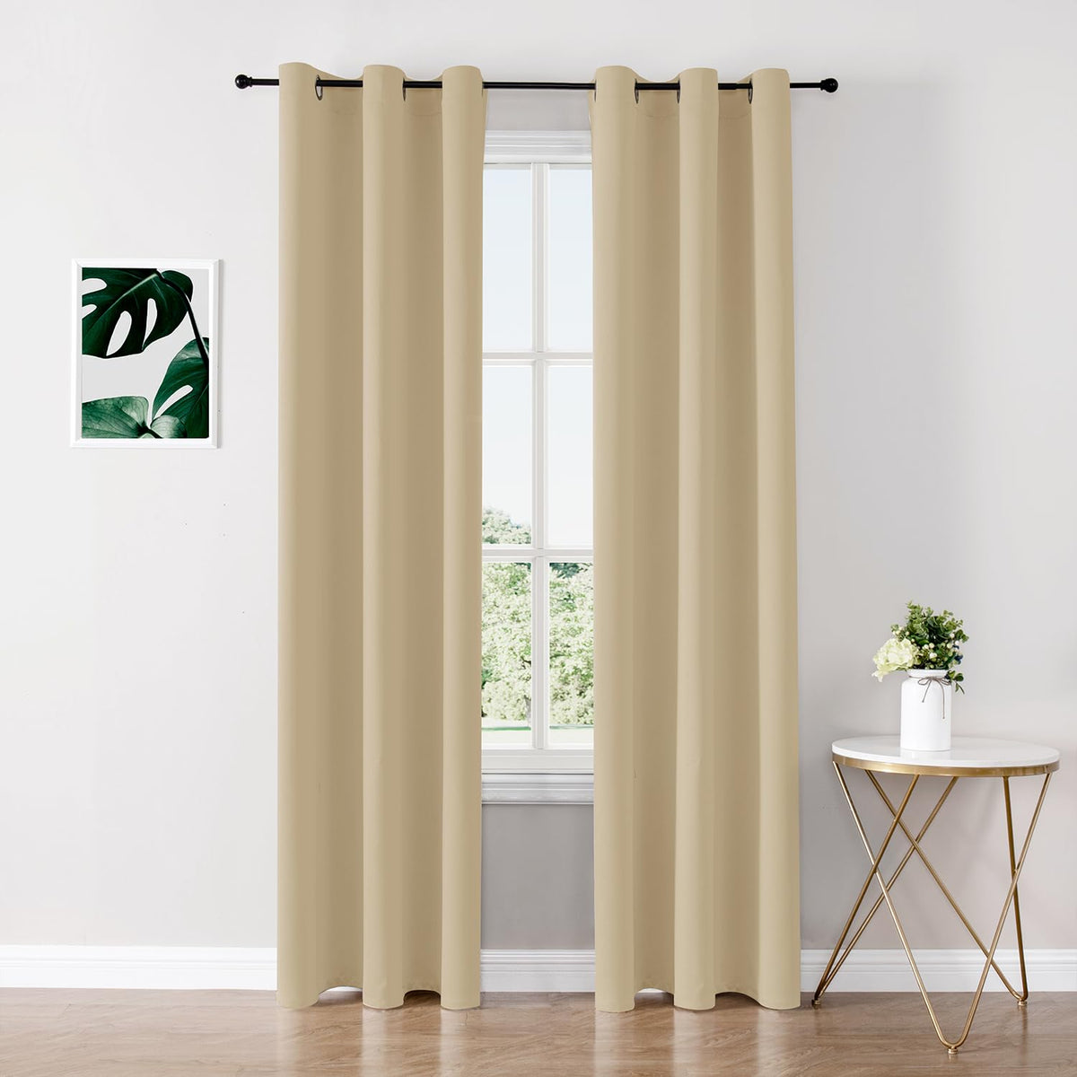 ChrisDowa Small Blackout Curtains for Kitchen & Bedroom 36 Inches Long